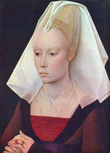 Rogier van der Weyden Portrait einer Dame Norge oil painting art